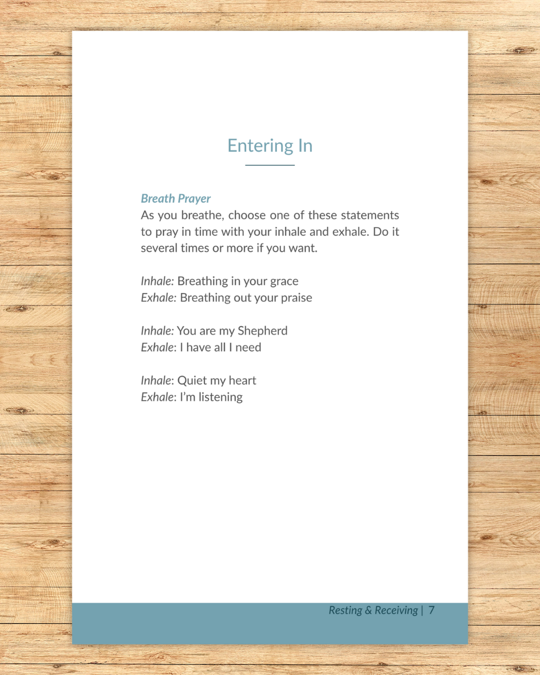 Resting & Receiving (Silent Retreat)